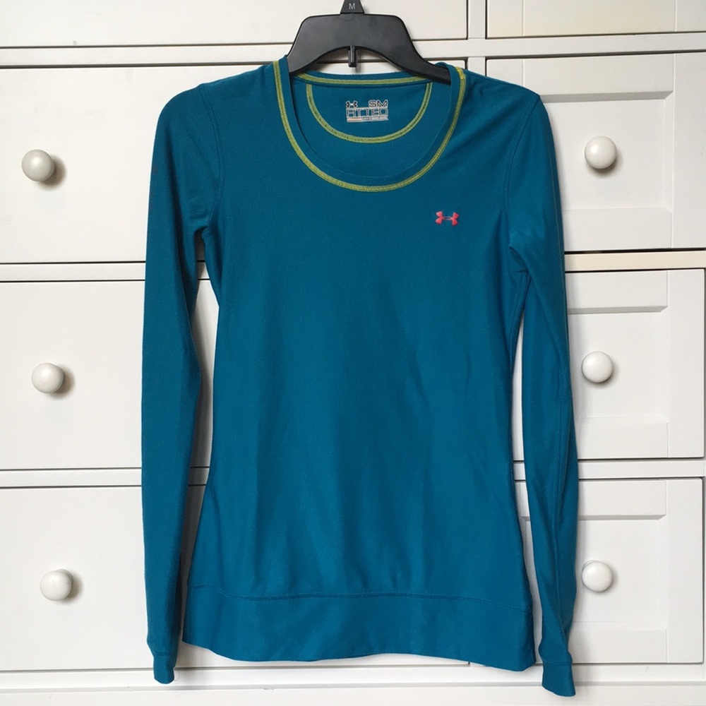 LongSleeve Athletic Material Teal Under Armour Top